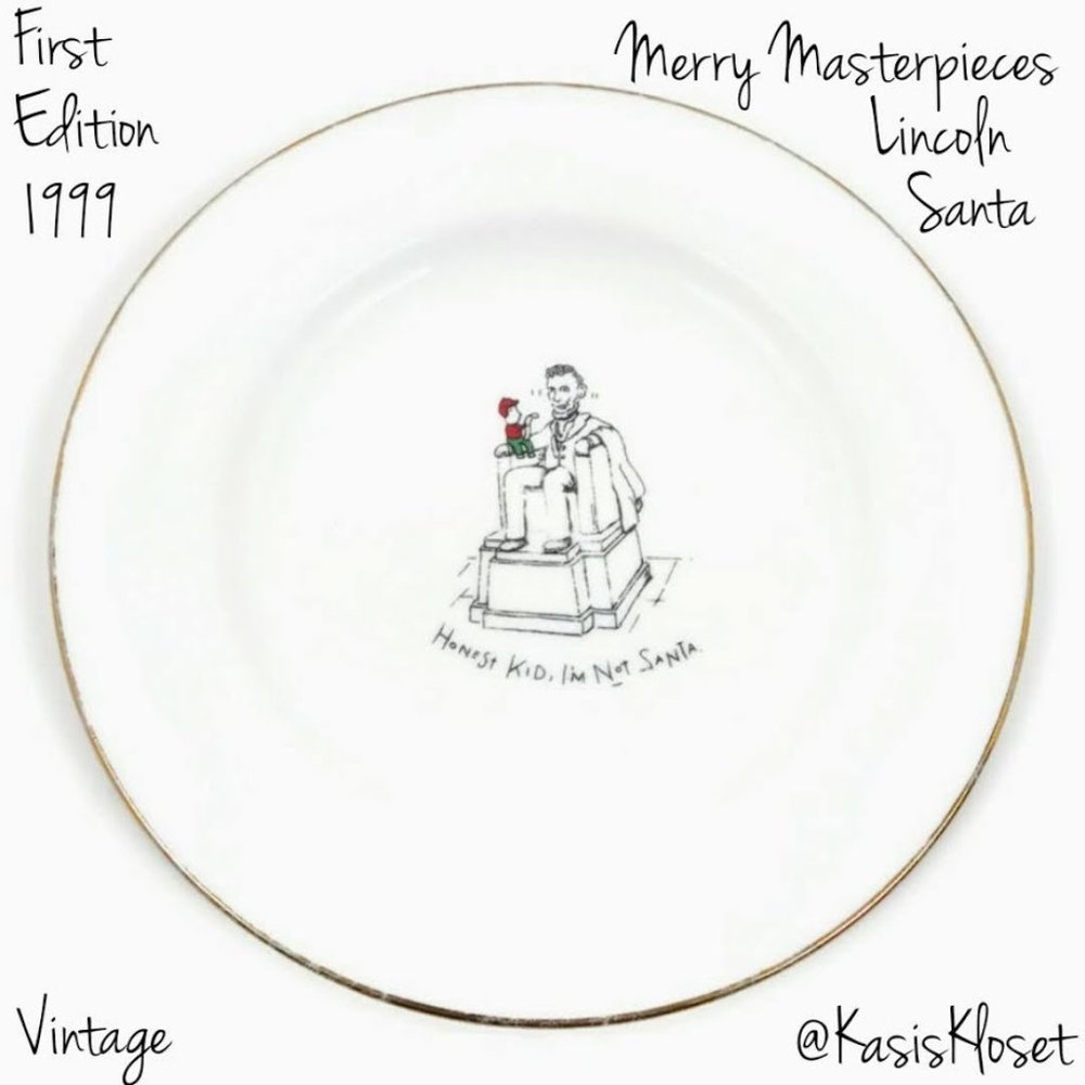 MERRY MASTERPIECES 8" PLATE Honest Abe